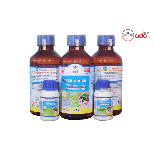 CYPER SUPER 600EC CHAI NHỰA - Diệt muỗi, kiến, gián HAVN
